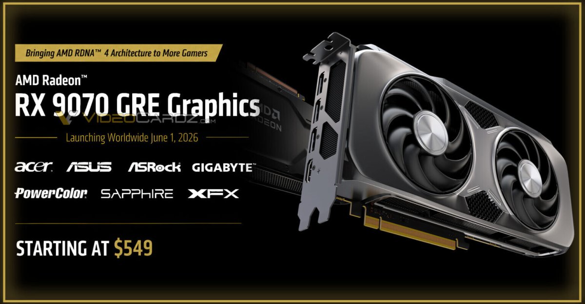 New Leak Tips $549 MSRP for AMD Radeon RX 9070 GRE