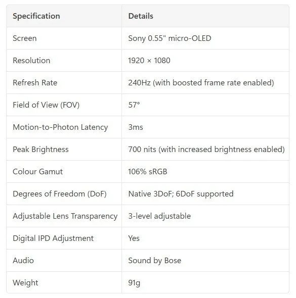 ASUS and XREAL 240Hz Micro-OLED AR glasses