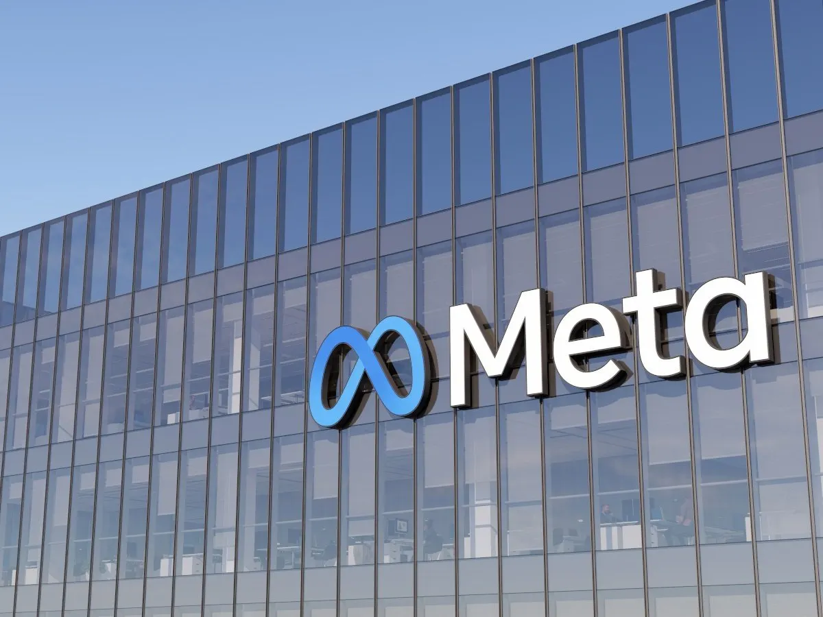 Modern corporate office building representing Meta headquarters