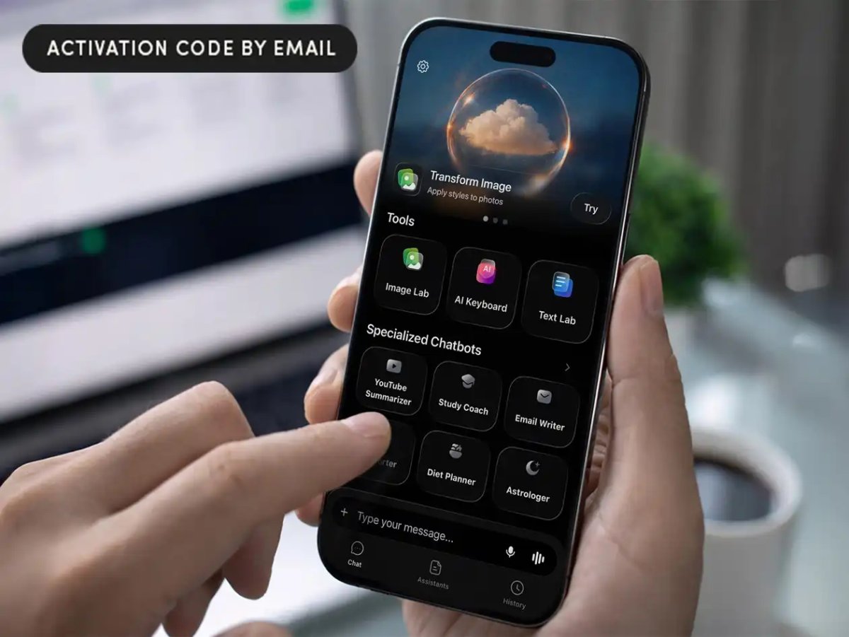 The screen displays a unified dashboard combining multiple artificial intelligence models and productivity tools.