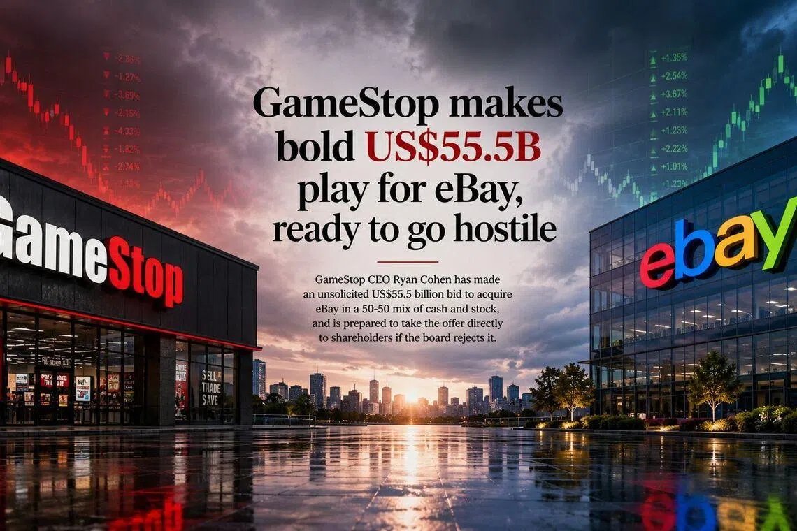 GameStop makes surprise US$55.5 billion bid for eBay