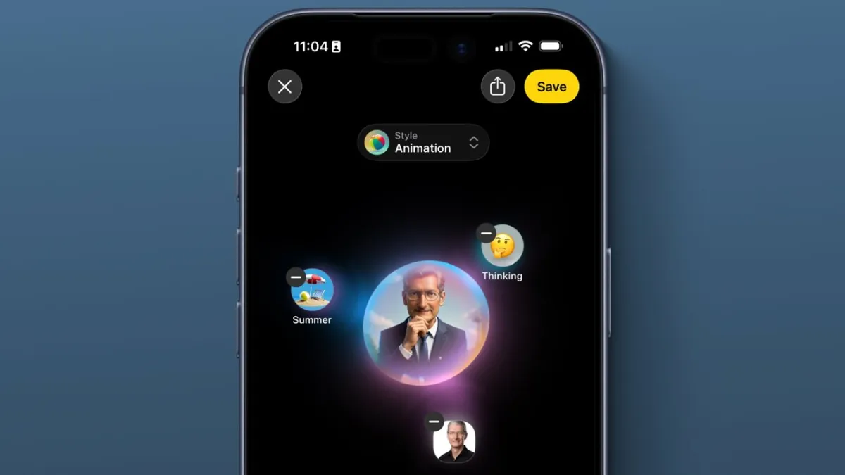 Apple Image Playground interface demonstrates upgraded generative AI performance.