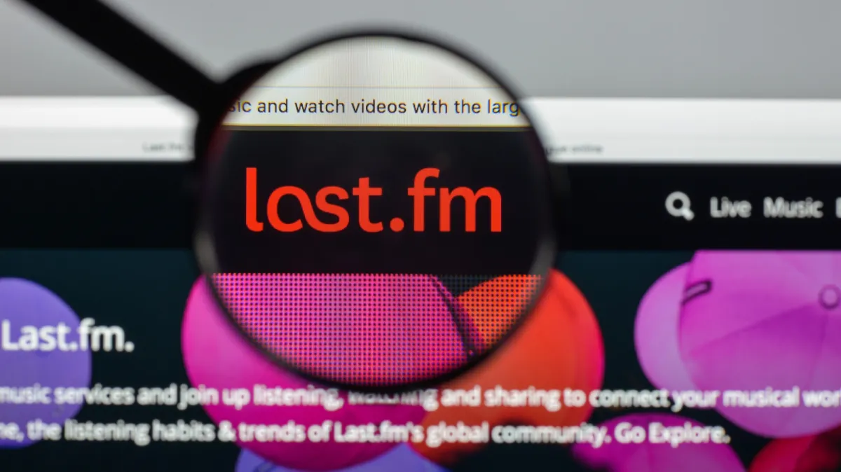 The Last.fm interface and branding appear during its transition to independence after separating from Paramount Skydance.