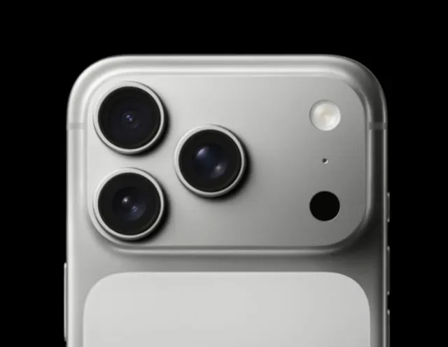 The iOS 27 camera interface shows customizable controls along the top of the screen with new grid and leveling tools.