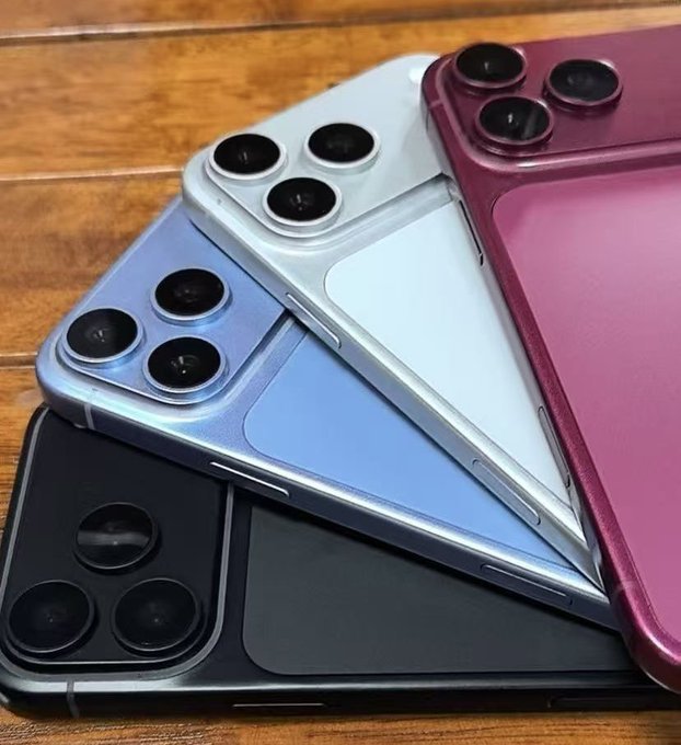 Leaked iPhone 18 Pro prototypes display the new Dark Cherry finish alongside Black, Silver, and Light Blue options.