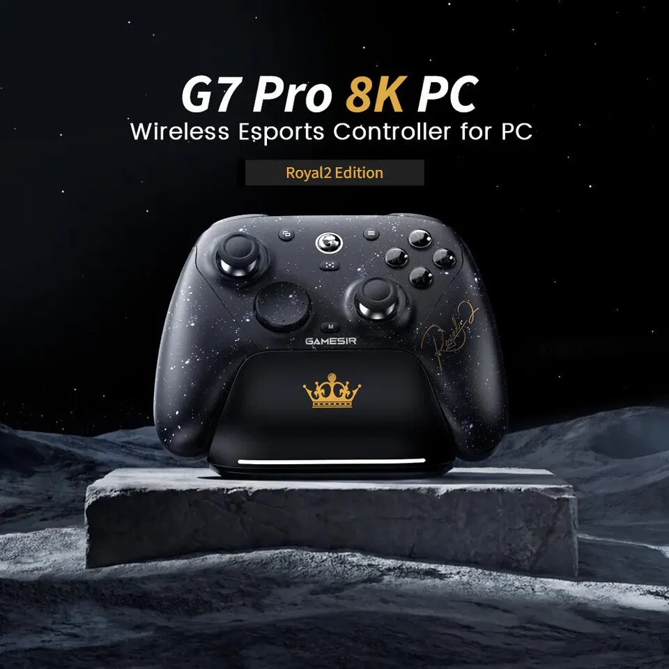 The GameSir G7 Pro 8K PC Royal2 Edition wireless controller features ultra-high polling rates for competitive gaming.