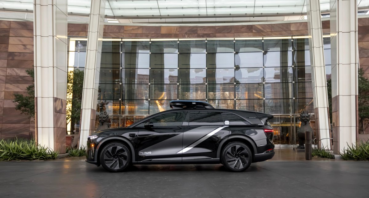 A Nuro autonomous robotaxi vehicle is prepared for its upcoming San Francisco launch.