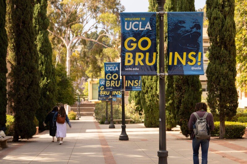 UCLA campus and Oracle headquarters illustrate the ongoing enterprise resource planning dispute.