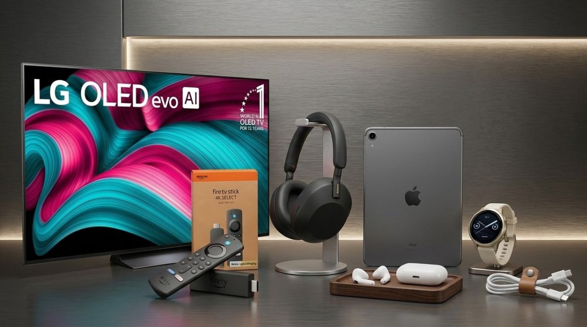Discounted electronics including televisions and computing devices advertised for Memorial Day