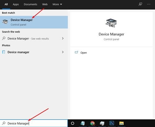 Windows Device Manager interface listing installed hardware drivers and system components.