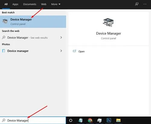 Windows Device Manager interface listing installed hardware drivers and system components.