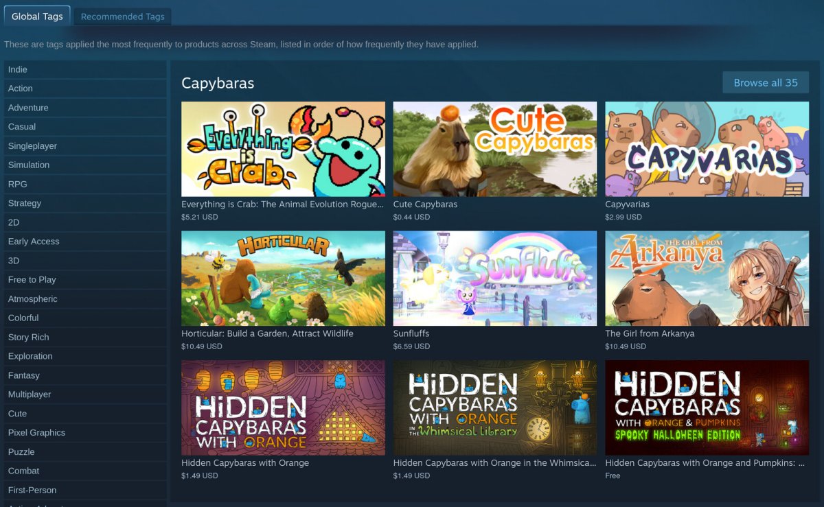 Valve Streamlines Steam Store Tags List, Reveals Most Ubiquitous Tags