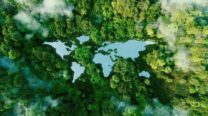 The cover displays ZTE's 2025 sustainability report highlighting AI-driven carbon reduction and global inclusion.