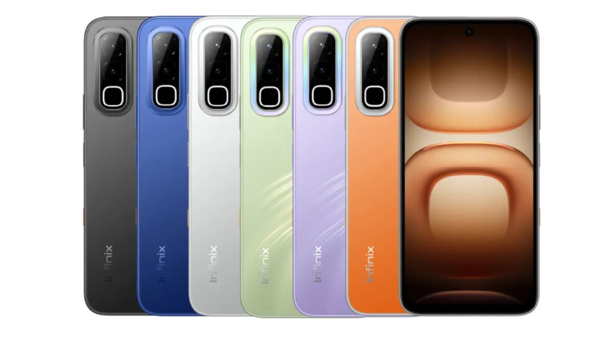 The Infinix Hot 70 smartphone features a thermochromic back panel that changes color.