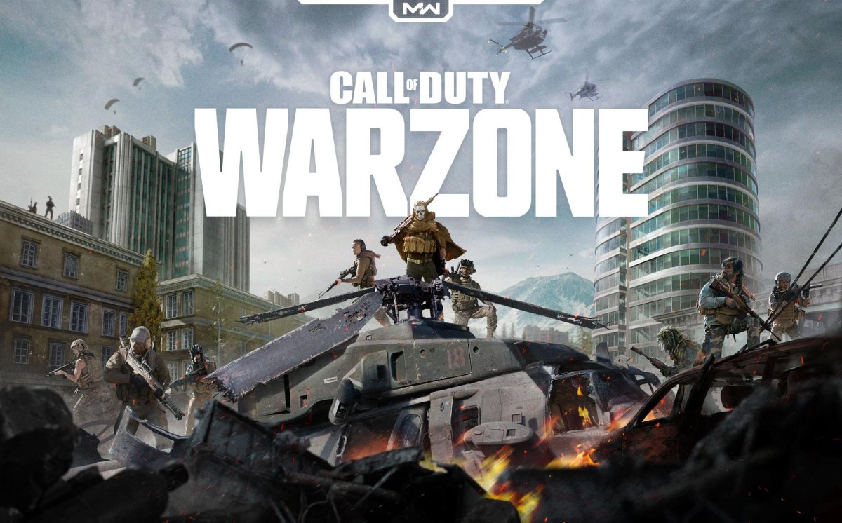 Call of Duty Warzone logo on PlayStation 4 and Xbox One console backgrounds