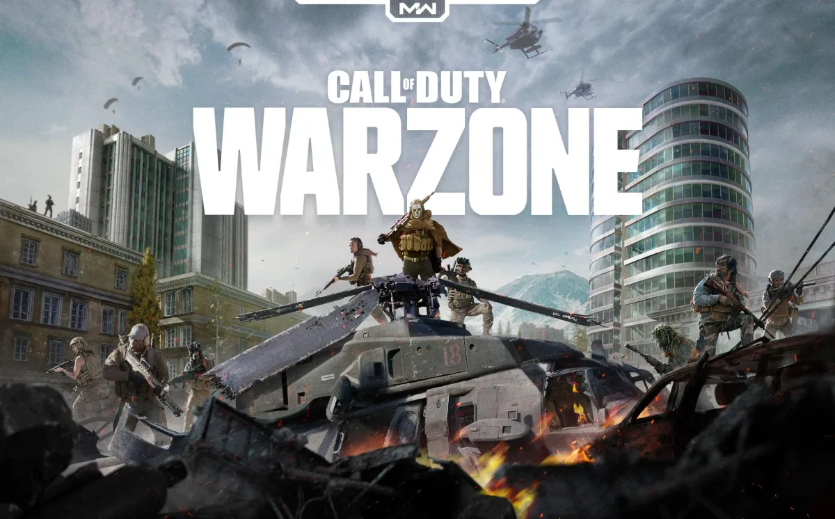 Call of Duty Warzone logo on PlayStation 4 and Xbox One console backgrounds