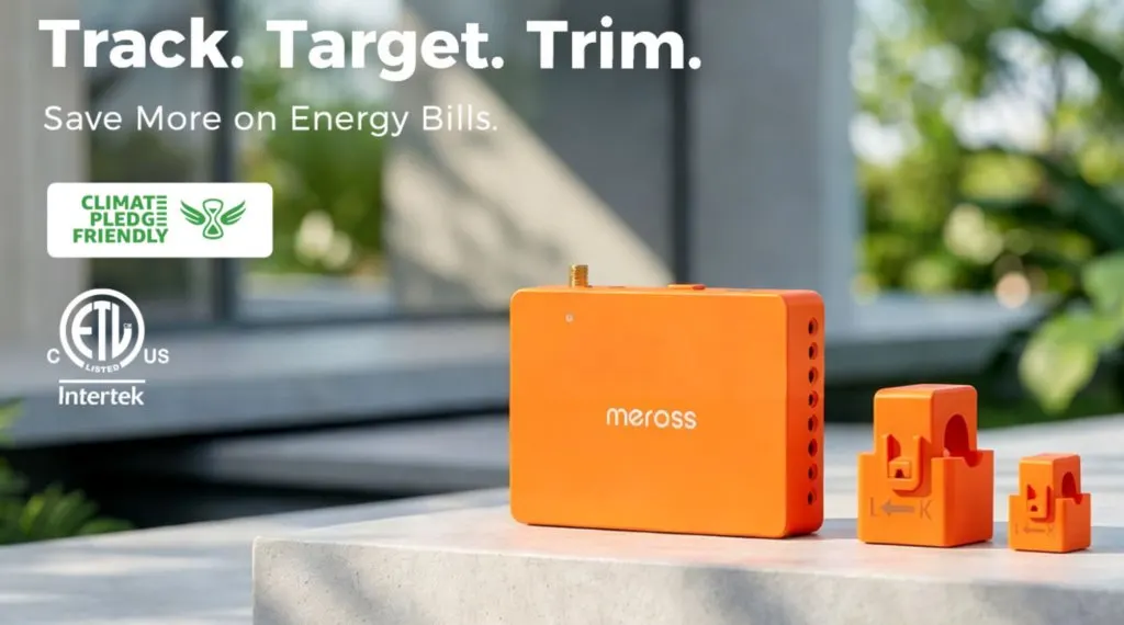 A smart home energy monitor displays real-time power usage across multiple electrical circuits.