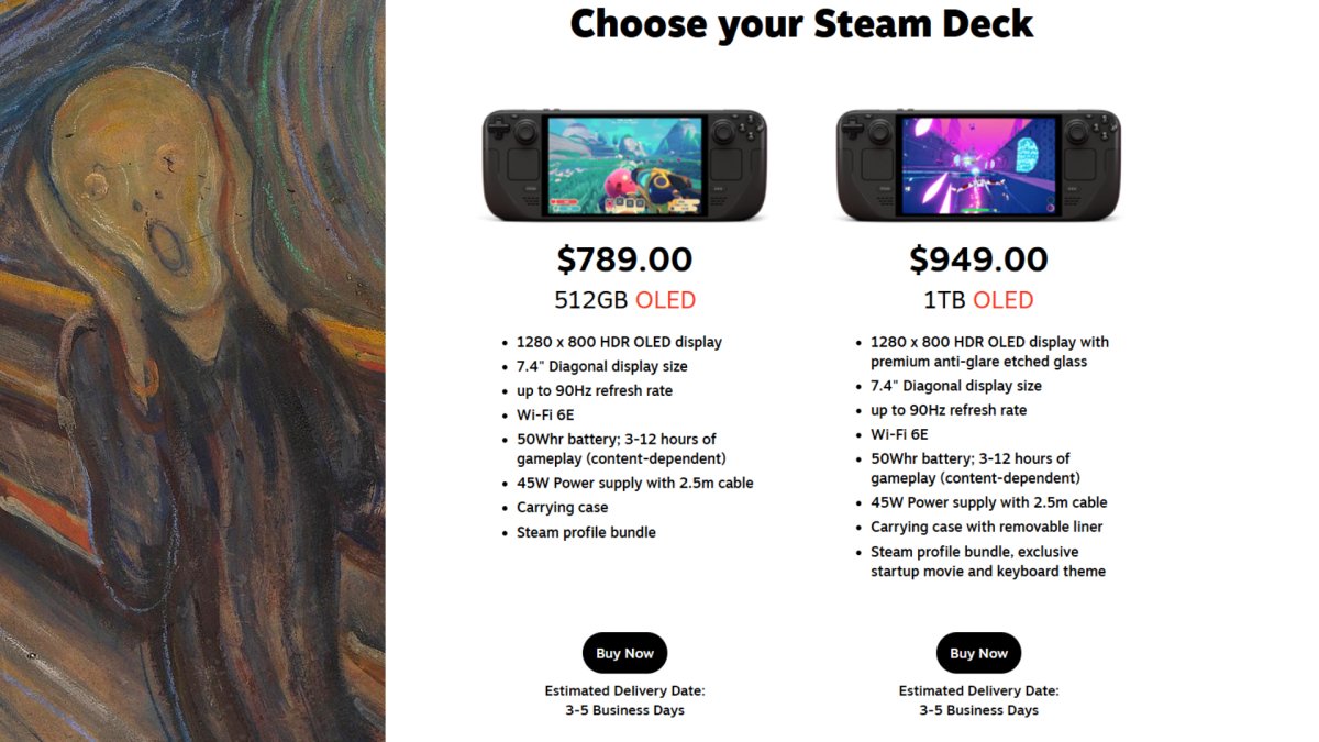 Steam Deck handheld gaming console