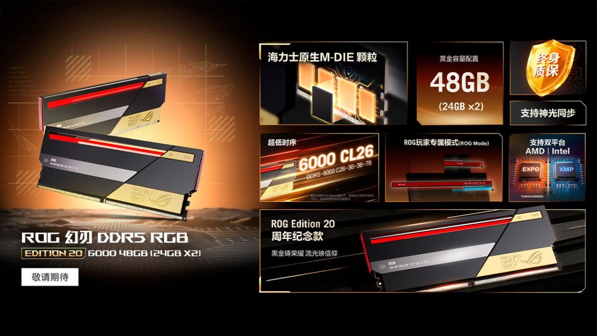 Asus Launches First DDR5 Memory Kit Amid Market Shifts
