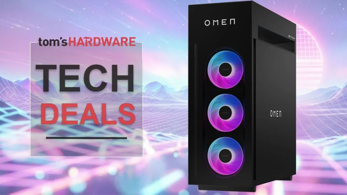 HP Omen 45L gaming desktop equipped with an RTX 5090 graphics processor.