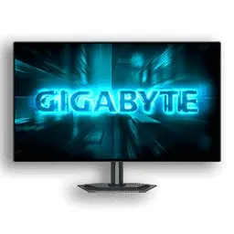 The Gigabyte GO27Q24G 27-inch QHD monitor features a borderless frame and a glossy screen finish.
