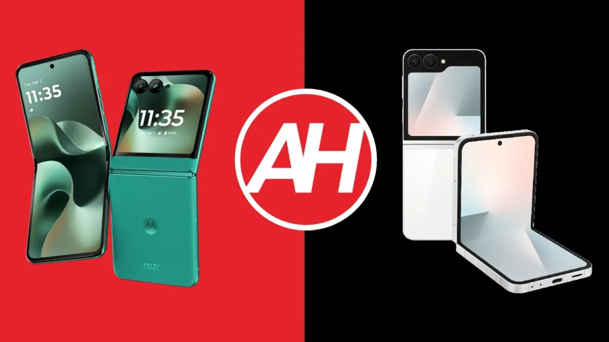 Motorola Razr 2026 and Samsung Galaxy Z Flip 7 FE foldable phones displayed side by side