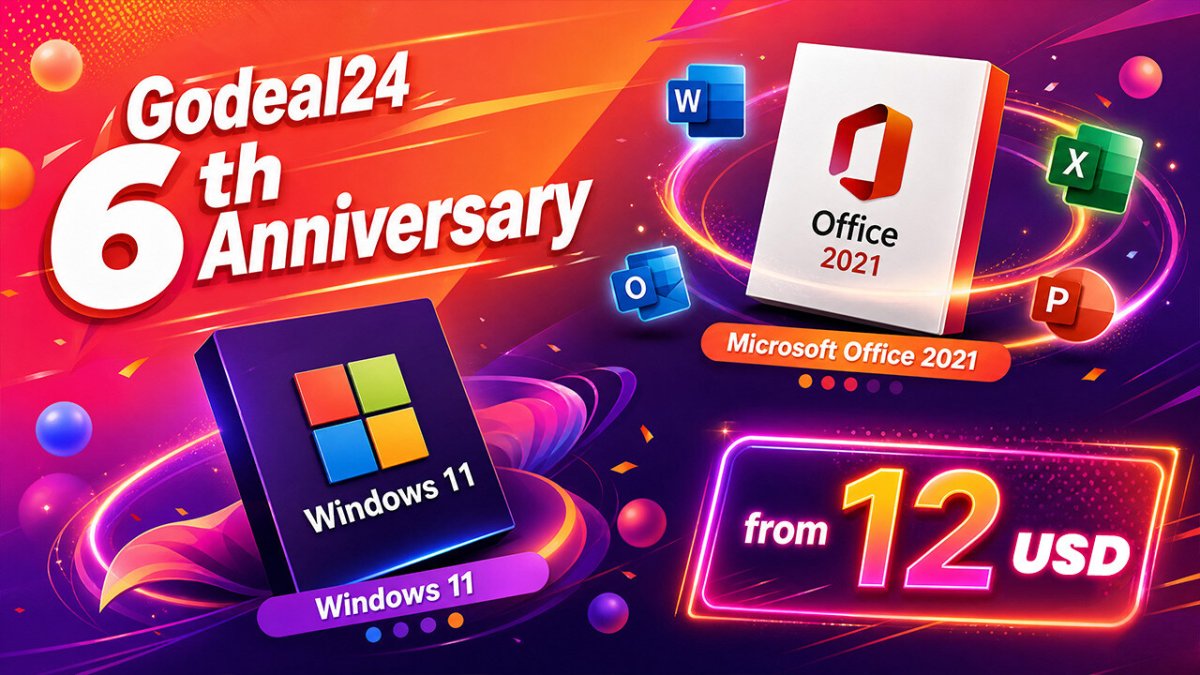 Promotional banner for Office 2024 Professional Plus emphasizes one-time perpetual licensing.