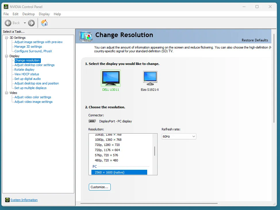 NVIDIA GeForce driver 610.47 update showing the new settings interface that replaces the legacy control panel.