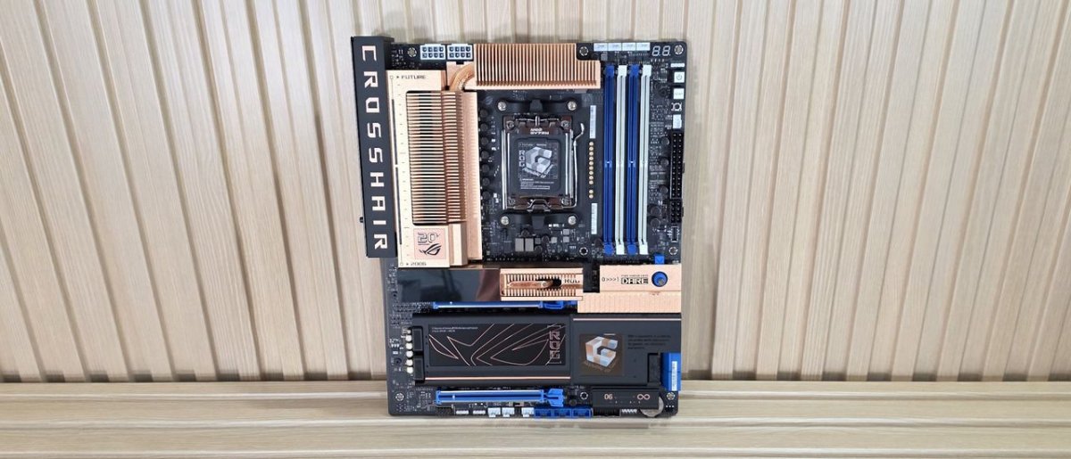 Asus ROG Crosshair 2006 motherboard featuring a copper-inspired retro design and modern X870E architecture.