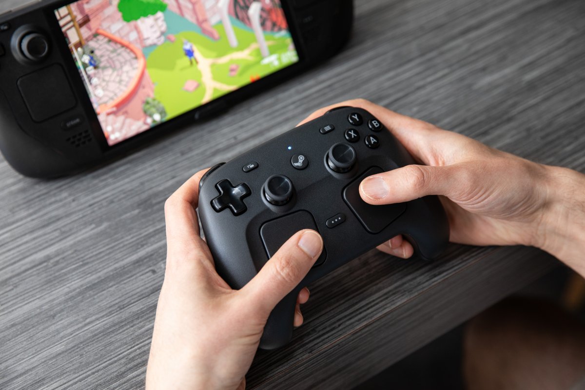 A modified Steam Controller uses haptic motors to convert MIDI files into precise vibration frequencies.