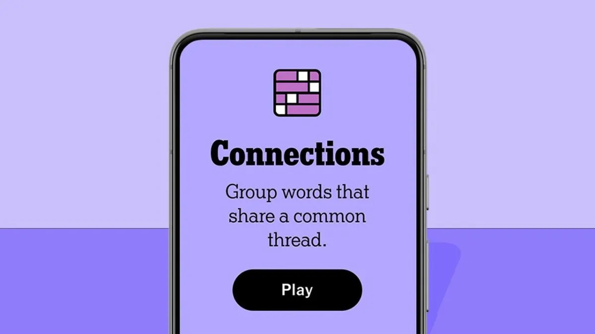 This graphic shows the NYT Connections puzzle grid for game 1077 with four color-coded word categories.