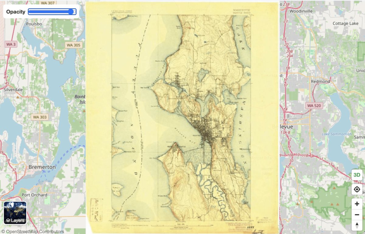 Past Maps platform interface displaying historical map data, search functionality, and subscription details.