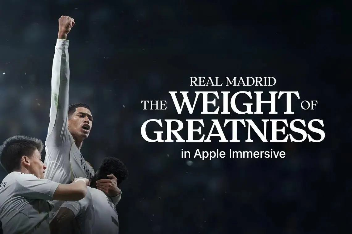 Real Madrid players appear in an immersive documentary filmed for spatial computing displays.
