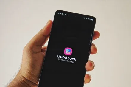 The Samsung Good Lock interface displays modular customization settings for Galaxy devices.