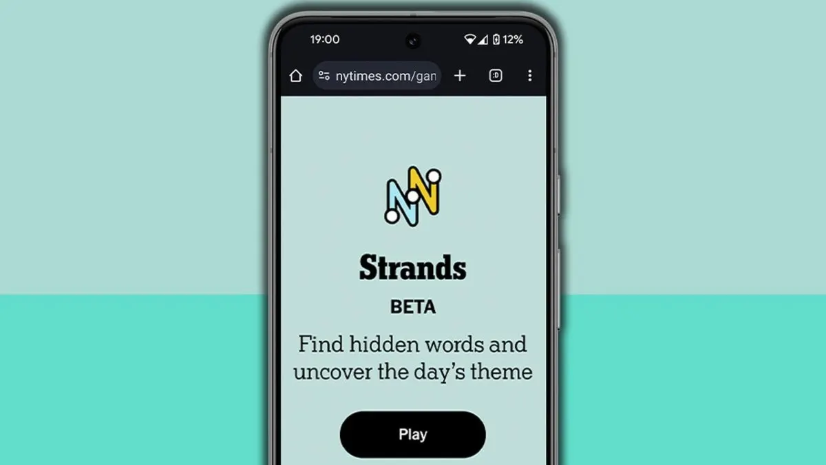NYT Strands puzzle number 812 letter grid featuring a rotation and motion theme for daily word finding.