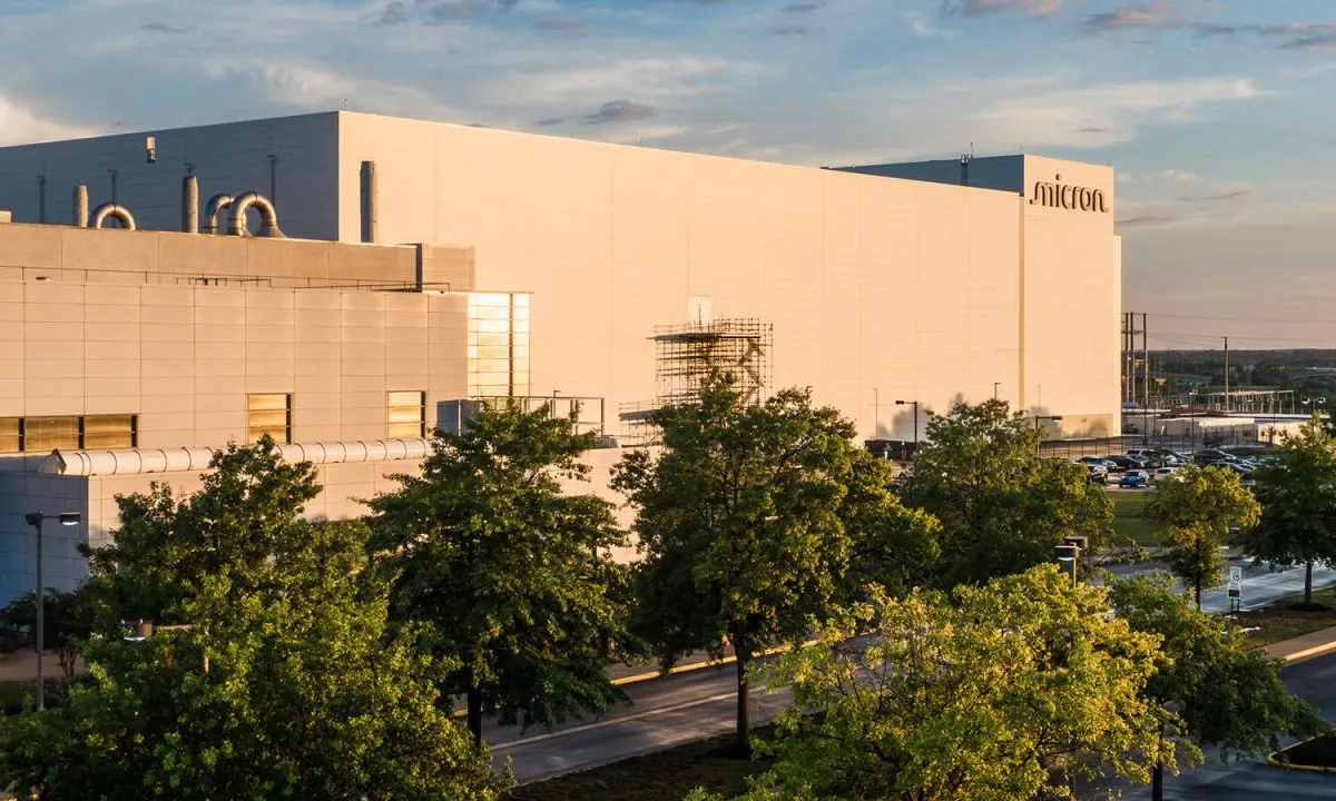 Advanced dynamic random access memory manufacturing equipment at Micron's Virginia semiconductor facility