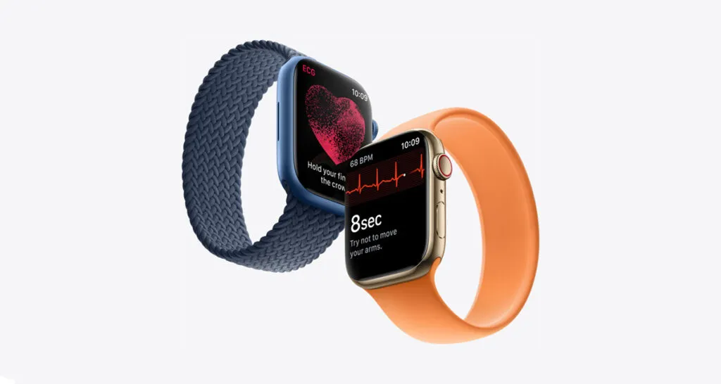 Apple Watch screen displaying heart rate metrics enhanced by watchOS 27 backend algorithms.