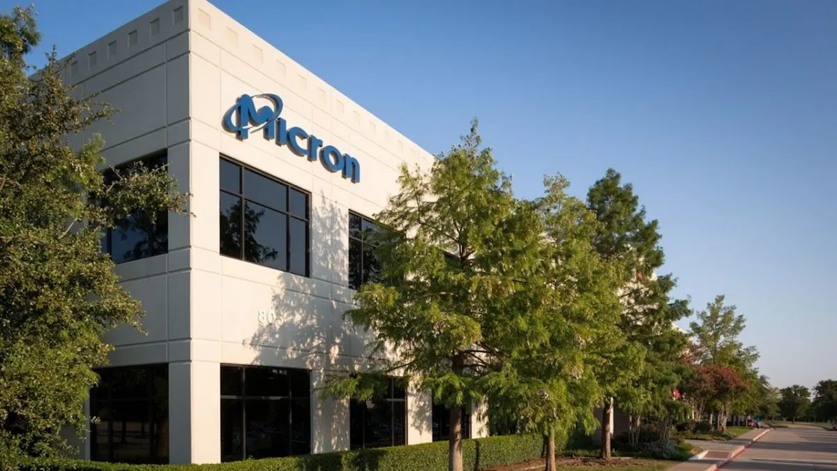 A view of the DDR4 wafer production line at Micron's expanded Manassas, Virginia facility.