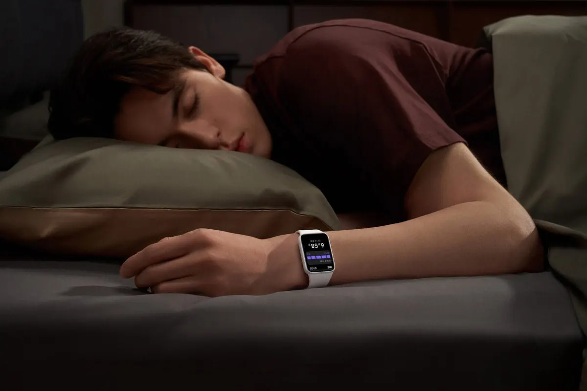 The Xiaomi Smart Band 10 Pro displays sleep analysis and physiological tracking data.