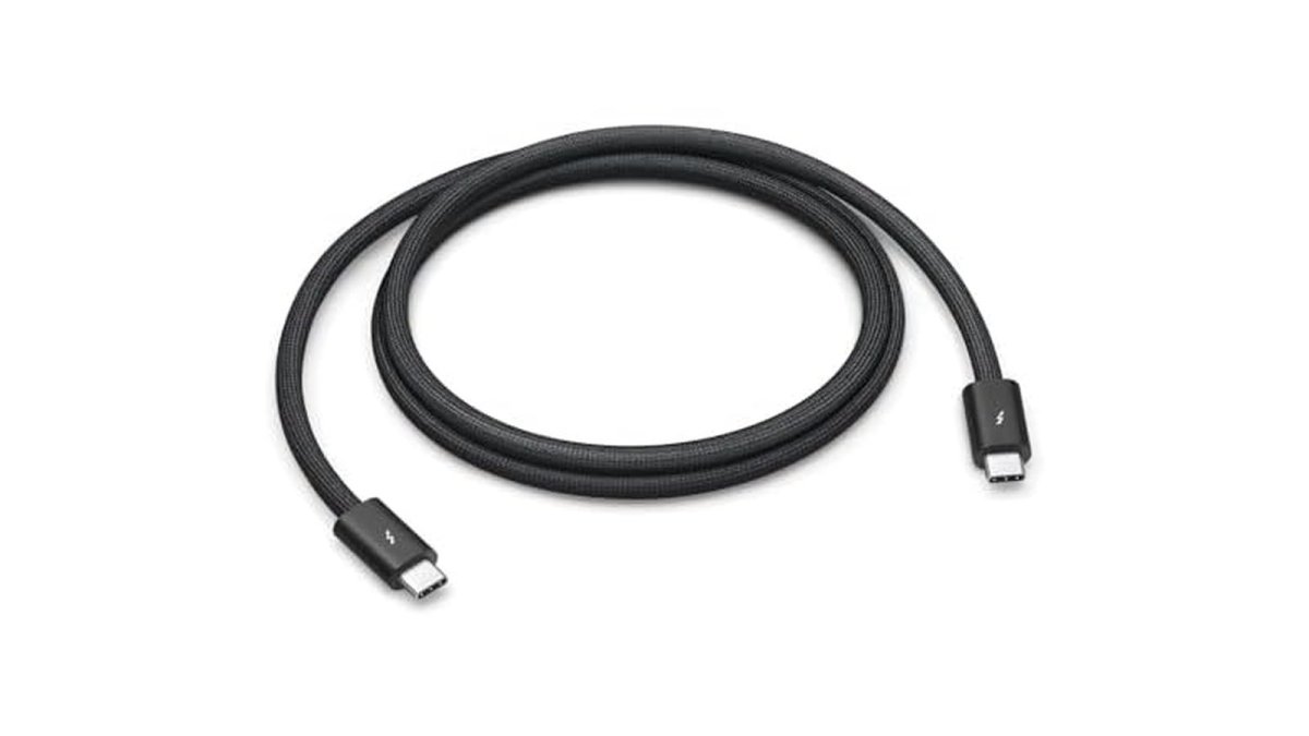 Apple Thunderbolt 4 Pro cable with USB-C connectors