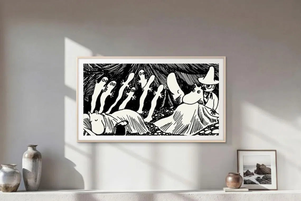 Samsung Integrates Moomin Artwork Into Premium Smart TV Displays