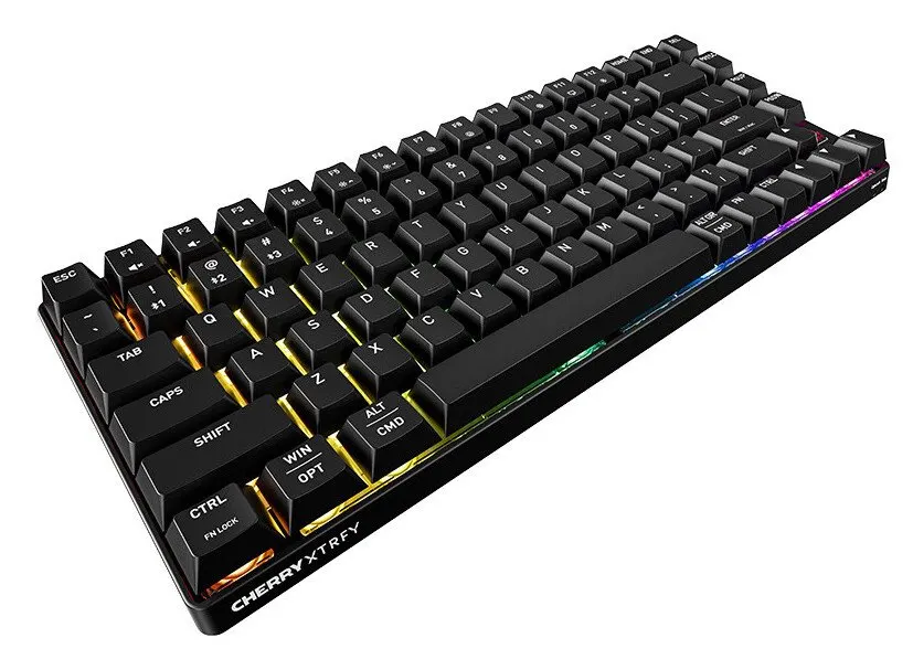 The Cherry XTRFY K33 compact wireless keyboard features mechanical-style switches and a minimalist layout.