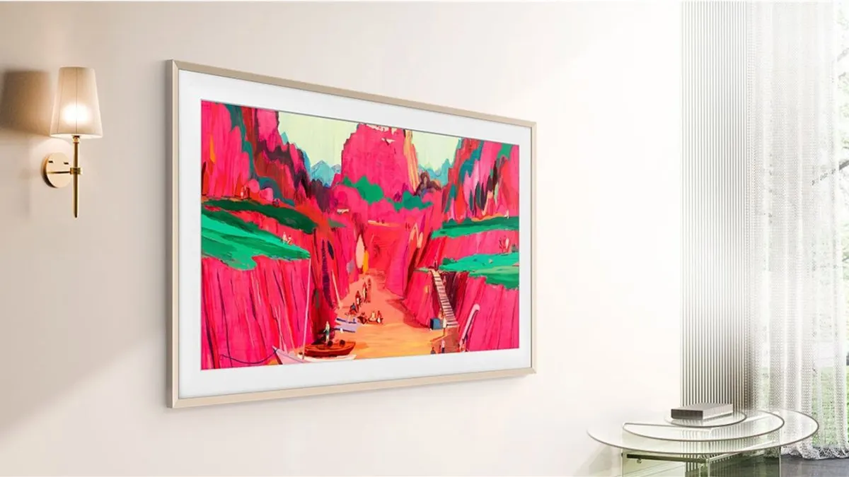Samsung 85-inch The Frame Pro television with matte anti-reflection display