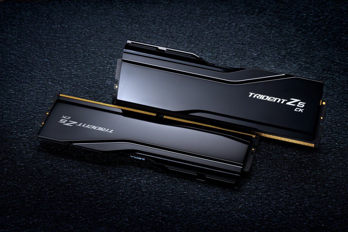 The G.Skill DDR5-9200 CU-DIMM memory kit is displayed at Computex.
