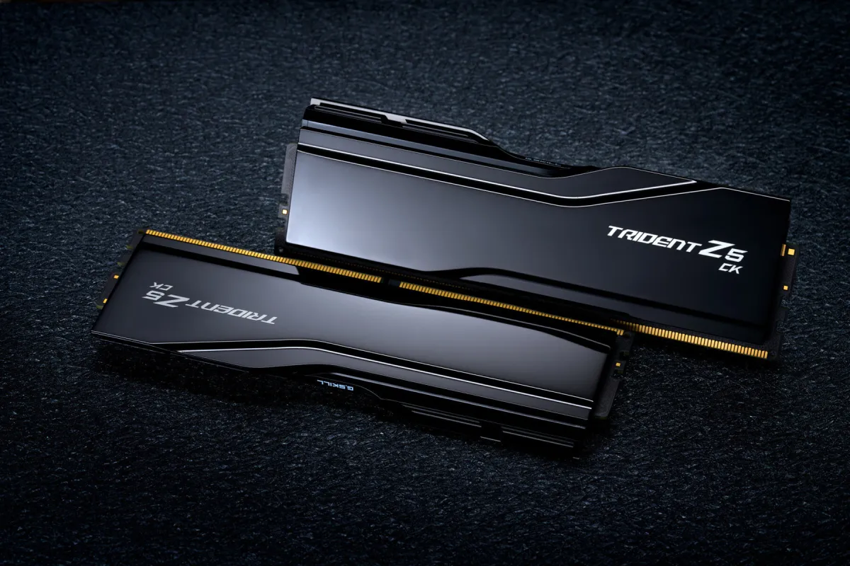 The G.Skill DDR5-9200 CU-DIMM memory kit is displayed at Computex.