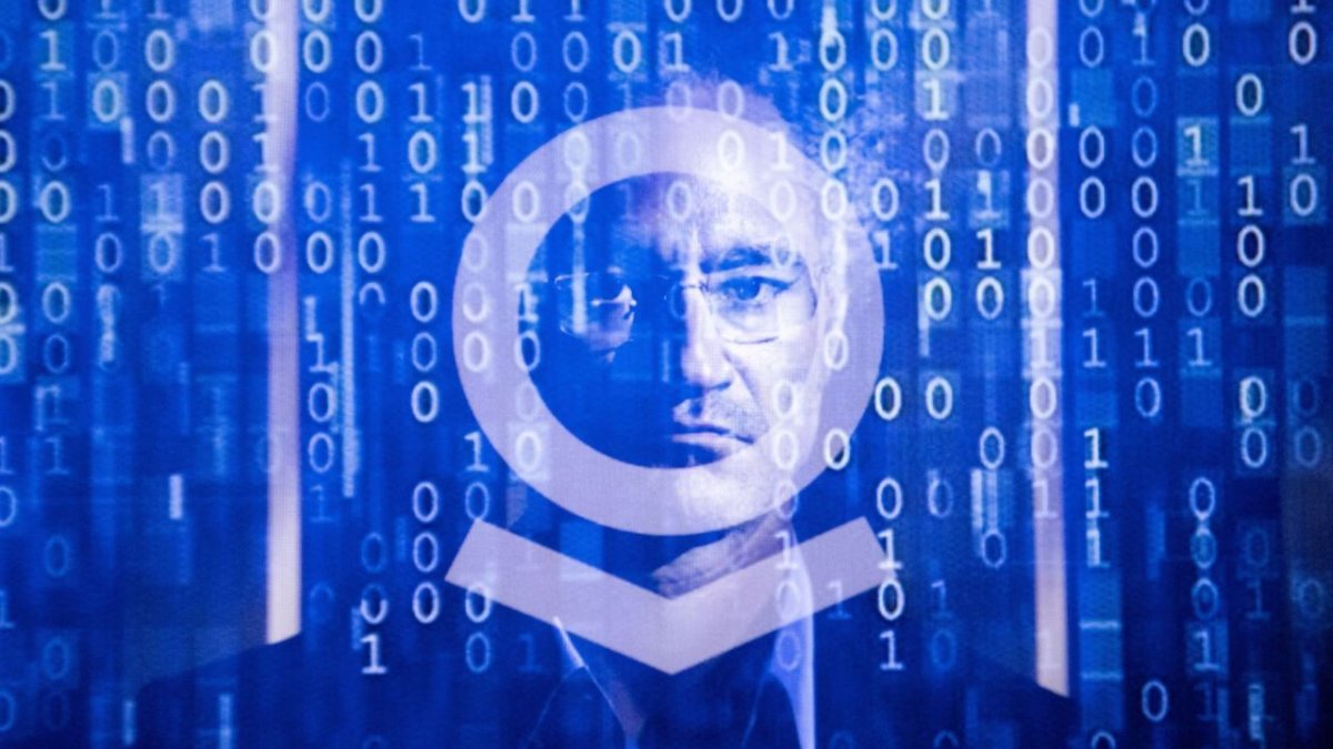 A digital network graphic represents healthcare data management and privacy oversight.