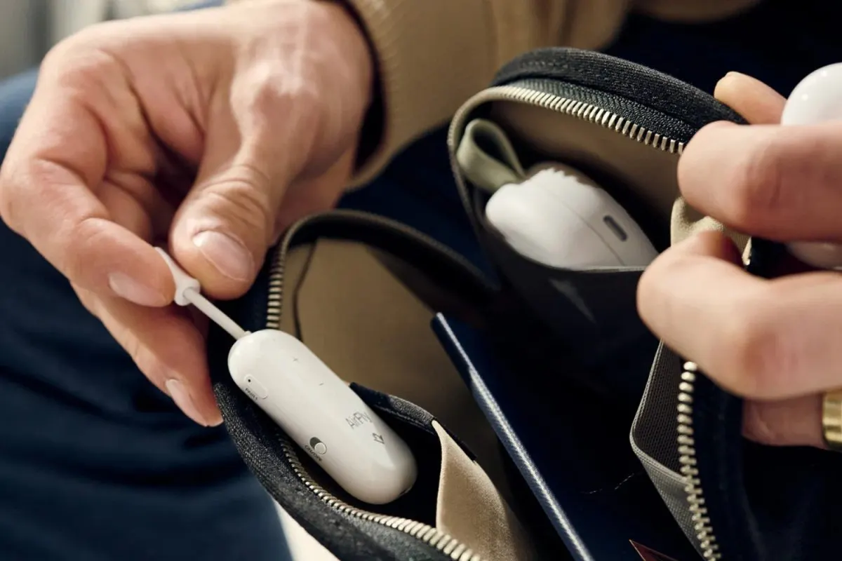 The Twelve South AirFly Pro 2 adapter connects wireless headphones to in-flight entertainment systems.
