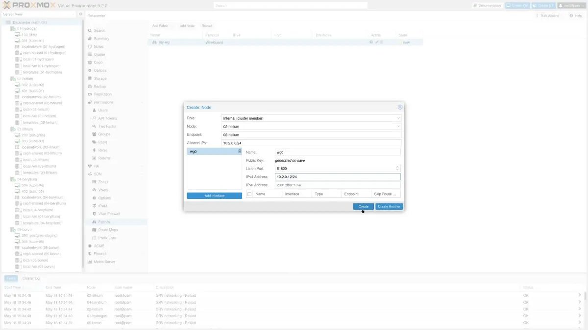 Proxmox VE 9.2 displays dynamic load balancing and expanded software-defined network controls.