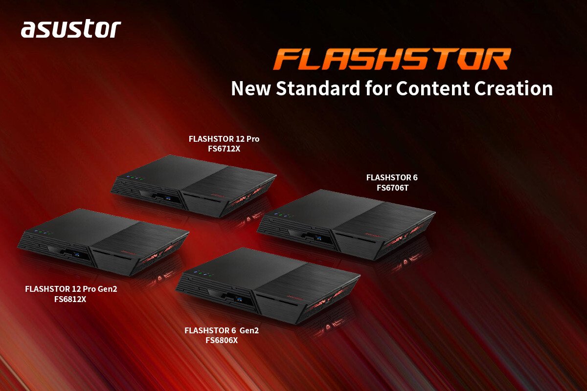 The Asustor Flashstor all-flash network storage device supports professional media production workflows.