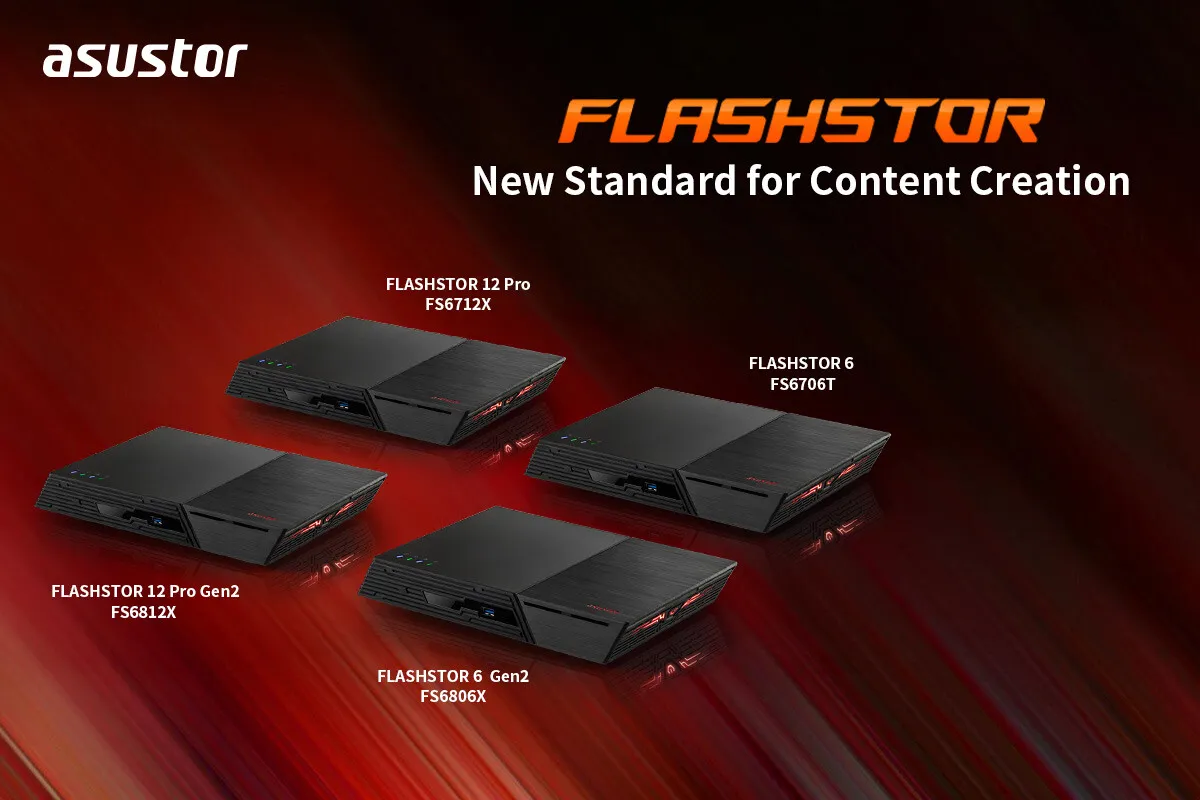 The Asustor Flashstor all-flash network storage device supports professional media production workflows.